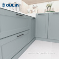 Blue european modern lacquer kitchen cabinet for projects